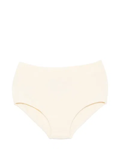 Plan C Ribbed-waist Short In Neutral