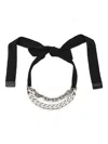 Plan C Ribbon-bow Chain Necklace In Black