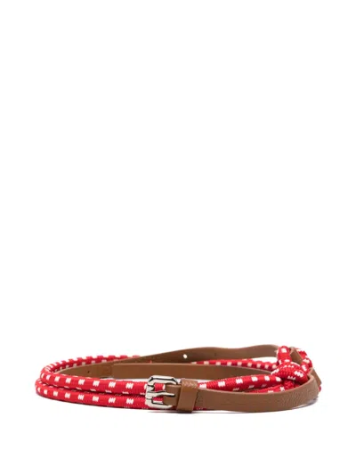 Plan C Rope-detail Belt In Red