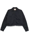 Plan C Satin Duchess Jacket In Blue