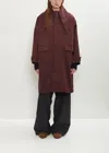 Plan C Satin Shawl Collar Coat In Brown