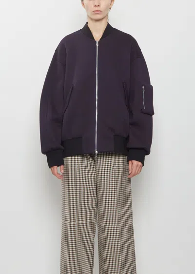Plan C Scuba Bomber Jacket In Blue Black