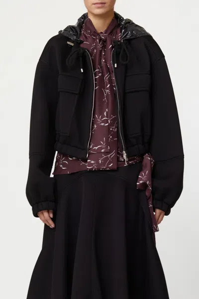 Plan C Scuba Jacket In Black In Brown