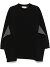 Plan C Scuba-jersey Mini Dress In Black