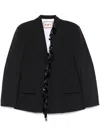 Plan C Sequin-detail Panama Blazer In Black
