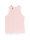 Plan C Sequin Hem Top In Pink
