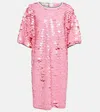 Plan C Sequined Minidress In Pink