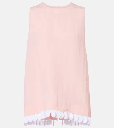 Plan C Sequined Top In Pink