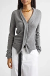 Plan C Shawl Collar Cashmere Cardigan In Multi