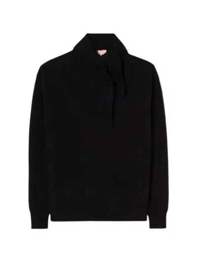 Plan C Shawl V-neck Sweater In Multi