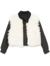 Plan C Reversible Shearling Jacket In White