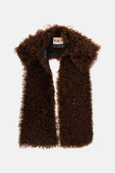 PLAN C SHEARLING SCARF