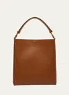Plan C Shopper Leather Tote Bag In 00m61 Toasted
