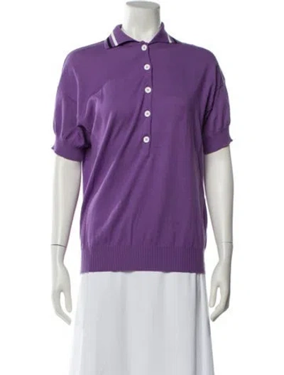 Pre-owned Plan C Short Sleeve Polo In Purple