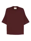 Plan C Short-sleeve T-shirt In Burgundy