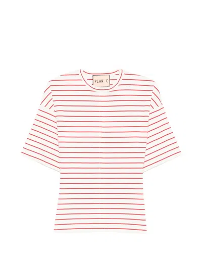PLAN C SHORT-SLEEVE STRIPED T-SHIRT