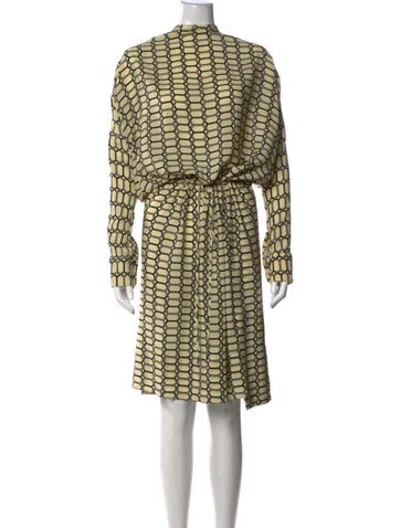 Pre-owned Plan C Silk Knee-length Dress In Neutrals
