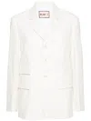 Plan C Single-breasted Blazer In White