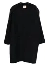 Plan C Single-breasted Coat In Black