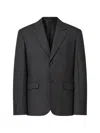 Plan C Single-breasted Blazer In Gray