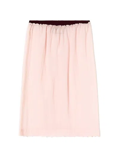 Plan C Skirt With Sequin Hem In Pink