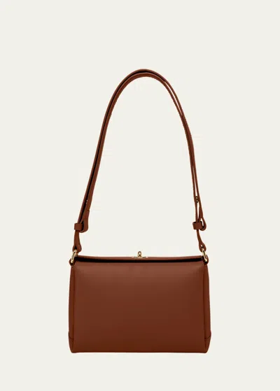Plan C Small Leather Shoulder Bag In 00m61 Toasted