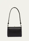 PLAN C SMALL LEATHER SHOULDER BAG