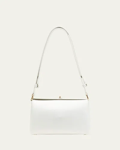 Plan C Small Leather Shoulder Bag In White