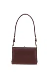 Plan C Flap Twist-lock Shoulder Bag In Brown