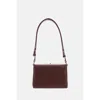 Plan C Maroon Leather Small Shoulder Bag In Red