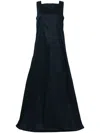 Plan C Square-neck Maxi Dress In Blue