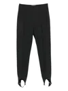 Plan C Stirrup-detail Trousers In Black