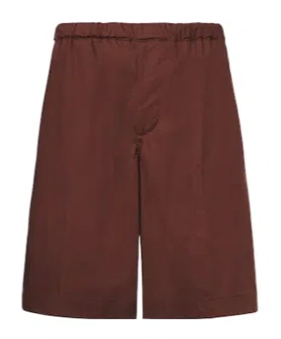 Plan C Straight-leg Shorts In Red