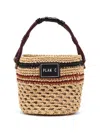 Plan C Straw Bucket Bag In Multi