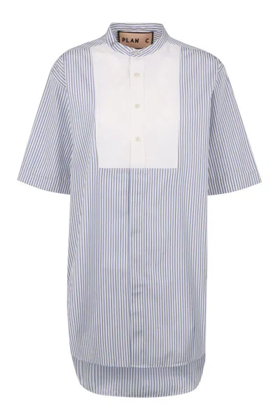 Plan C Striped Cotton Shirt