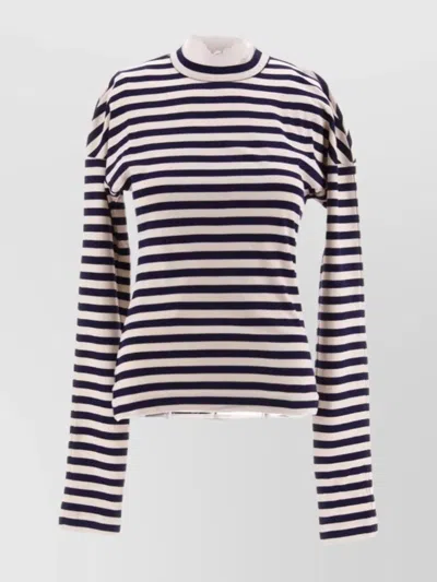 Plan C Riga Marinaio Striped Jersey Long-sleeve Shirt In Multi