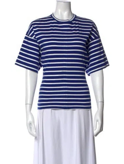 Pre-owned Plan C Striped Crew Neck T-shirt In Multi