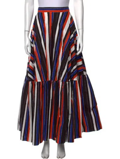Pre-owned Plan C Striped Long Skirt In Multicolor