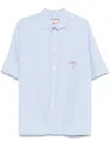 Plan C Striped Shirt In Blue