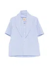 Plan C Striped Shirt In Blue