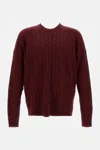 Plan C Ribbed Checked Sweater In Brown