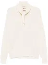 Plan C Shawl-embellished Sweater In W Burro