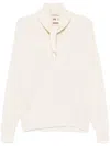 Plan C Shawl-embellished Sweater In W Burro