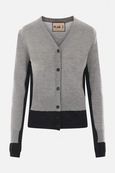 Plan C Sweaters In Black+grey