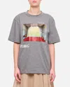 Plan C Graphic Print Crew-neck T-shirt In Grey