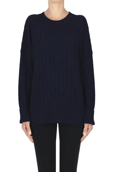 Plan C Textured Knit Pullover In Multi