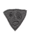 Plan C Triangular Embroidered Pin In Gray