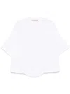 Plan C Cotton Jersey T-shirt In W Bianco Ottico