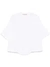 Plan C Cotton Jersey T-shirt In W Bianco Ottico