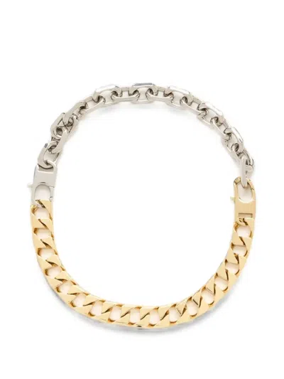 Plan C Two-tone Curb-link Necklace In Multi